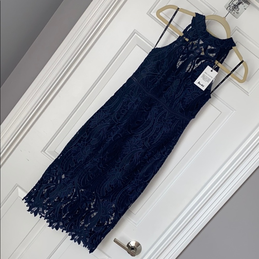 Blue Lace Dress - Picture 2 of 10